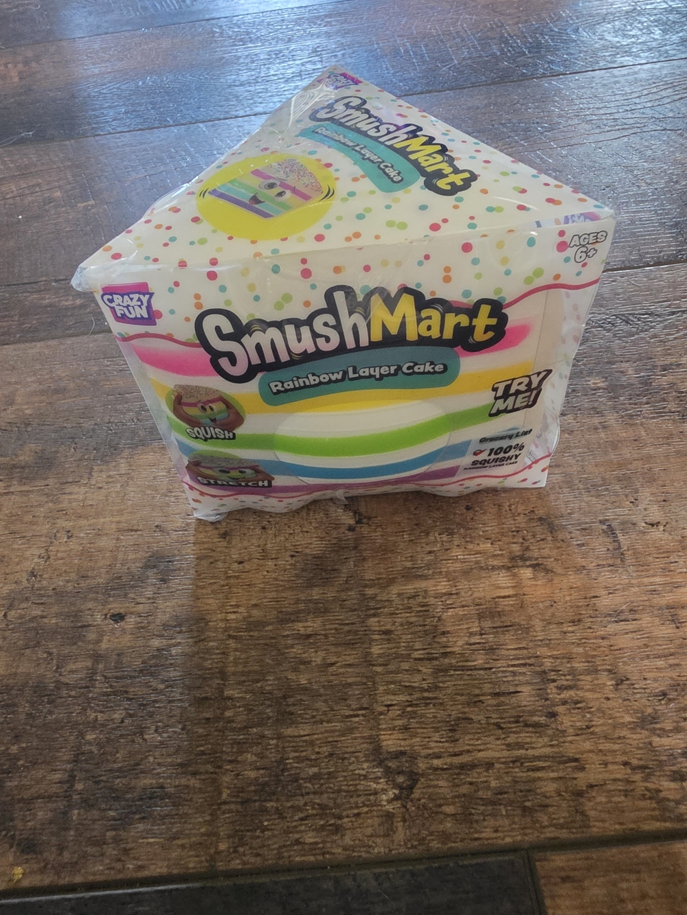 Crazy Fun SmushMart Rainbow Layer Cake Squishy Sensory Fidget Toy New